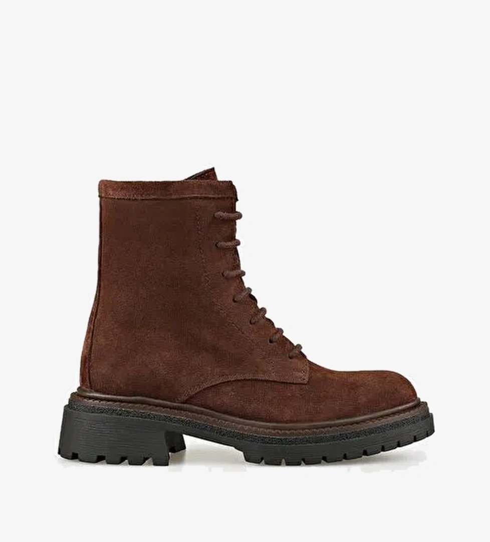 Kahve Deri Kadın Günlük Bot - Görsel 1