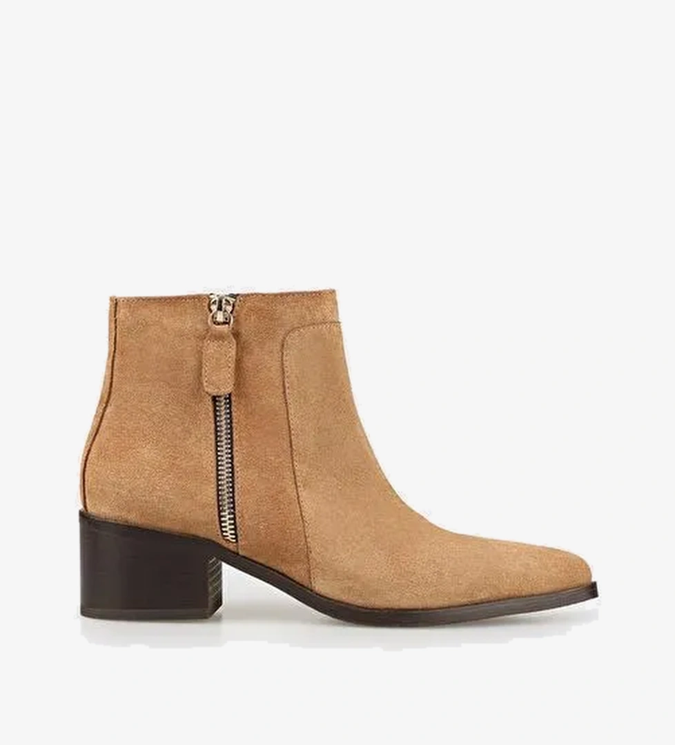 Taba Deri Kadın Klasik Bot - Görsel 1