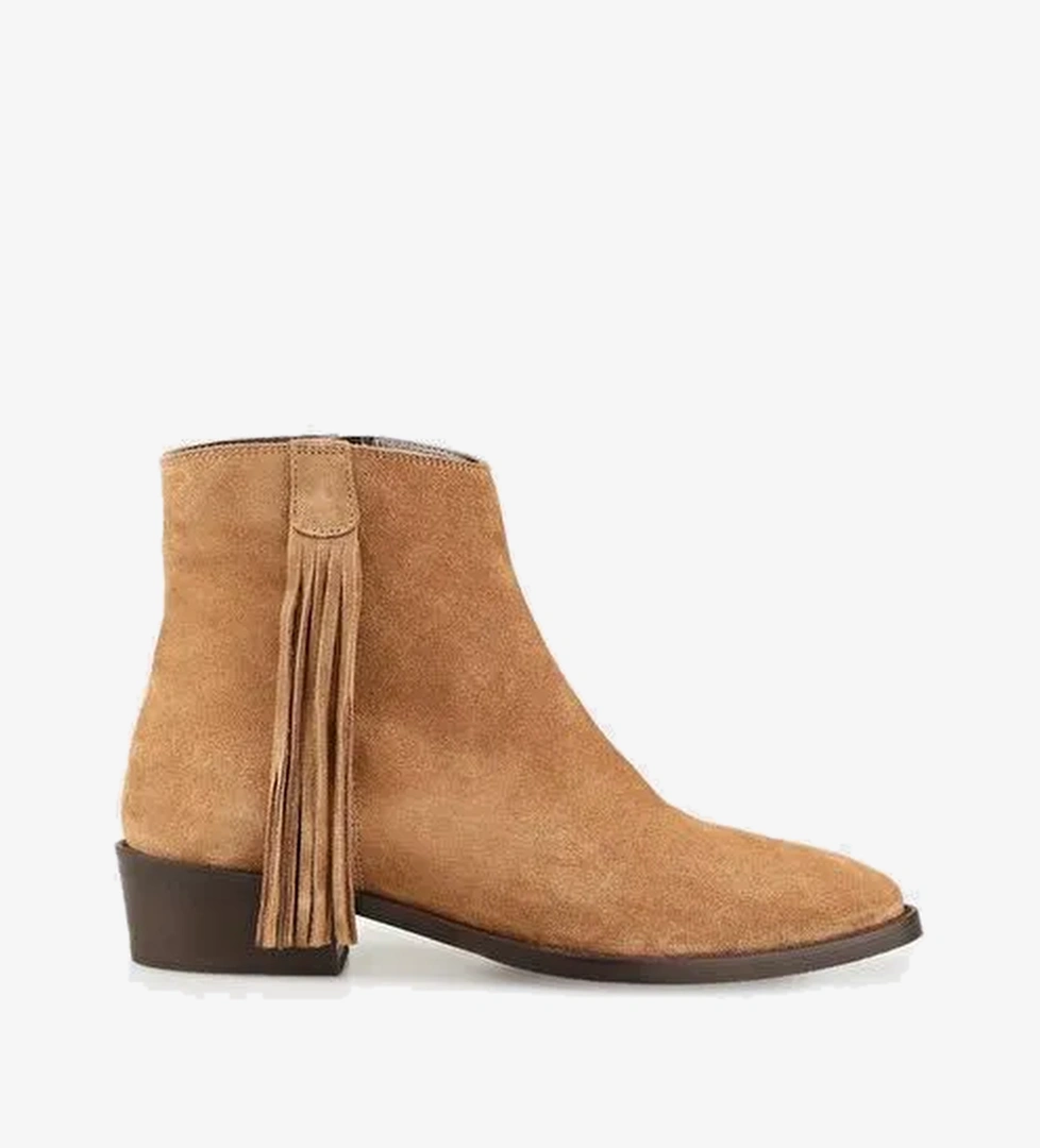 Taba Deri Kadın Klasik Bot - Görsel 1