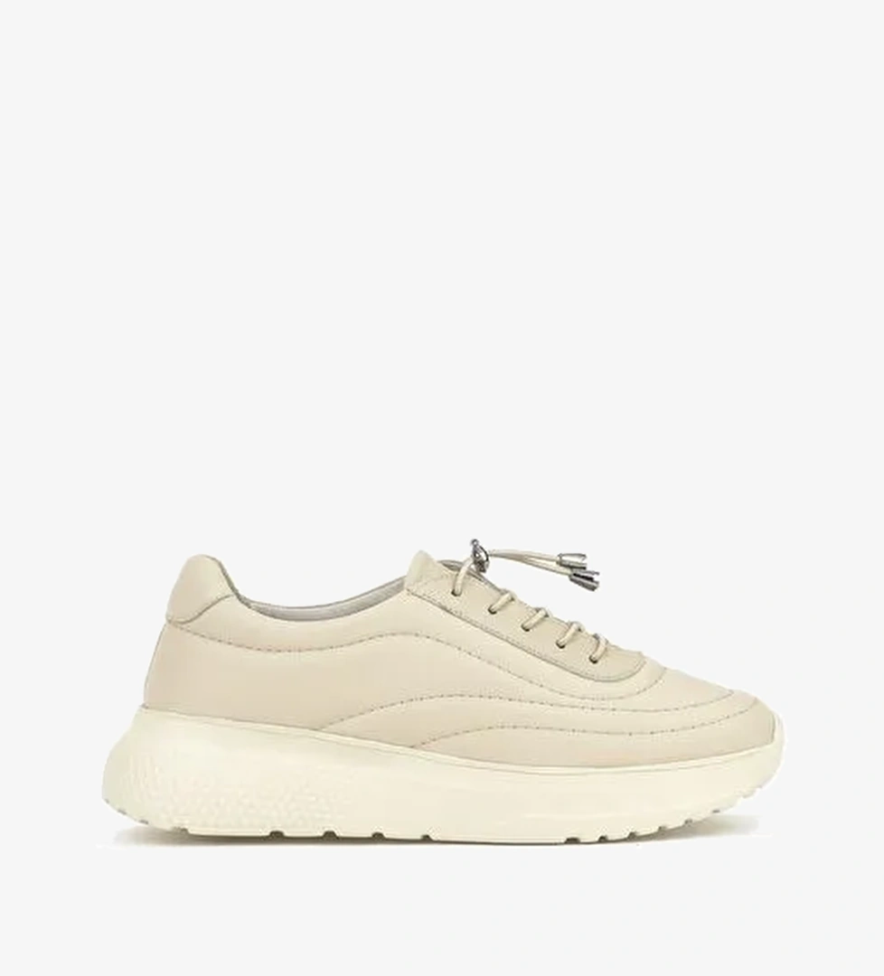 Ziya, Kadın Hakiki Deri Sneaker 1531050Z2650F100K Bej - Görsel 1