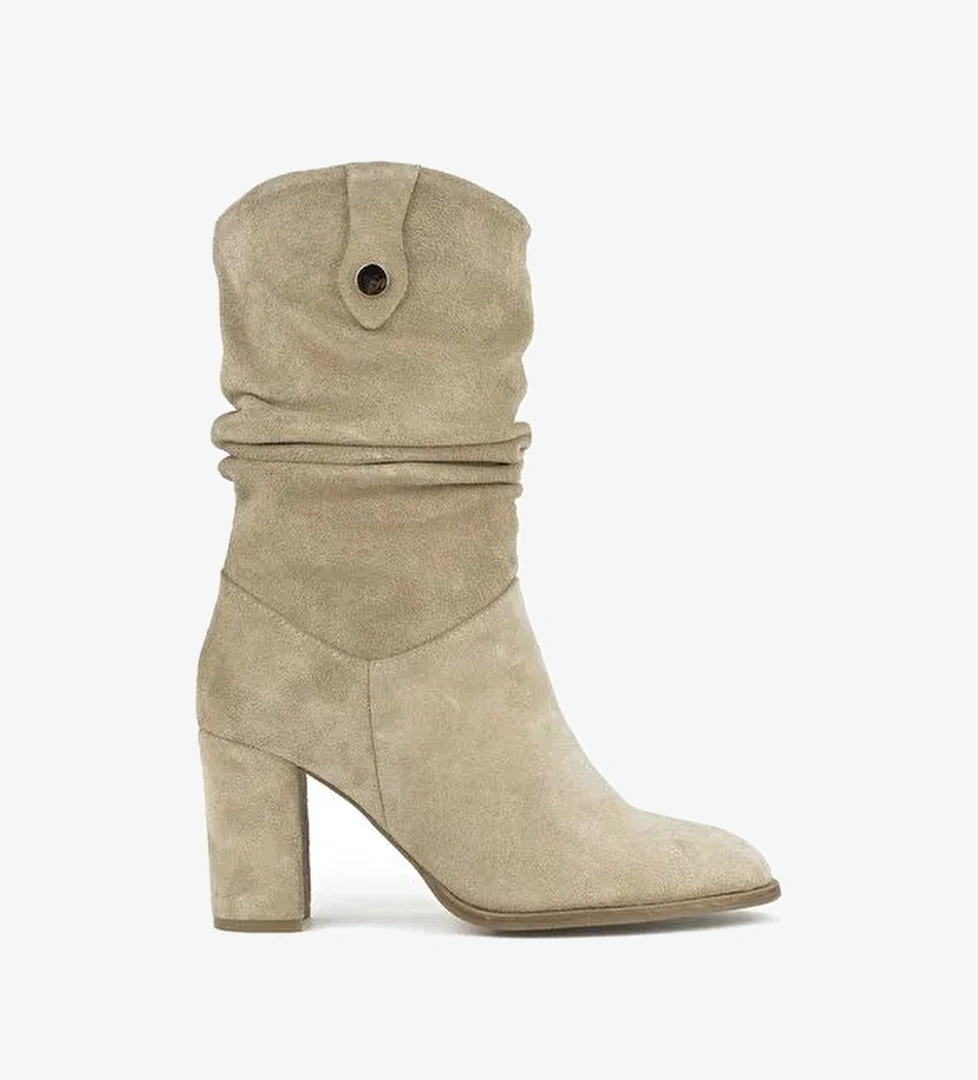 Ziya, Kadın Hakiki Deri Çizme 1531050Z25100670K Bej - Görsel 1