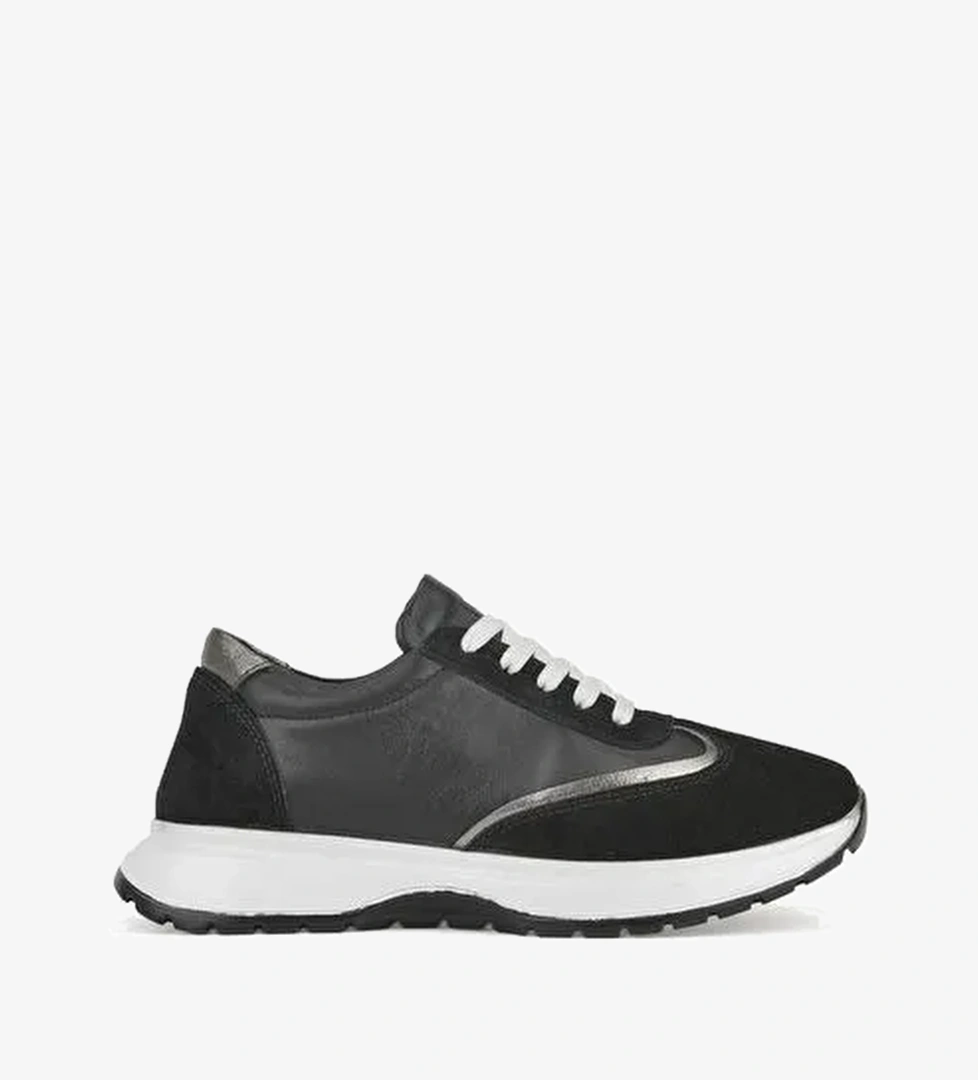 Ziya, Kadın Hakiki Deri Sneaker 1531050Z26501005K Siyah - Görsel 1