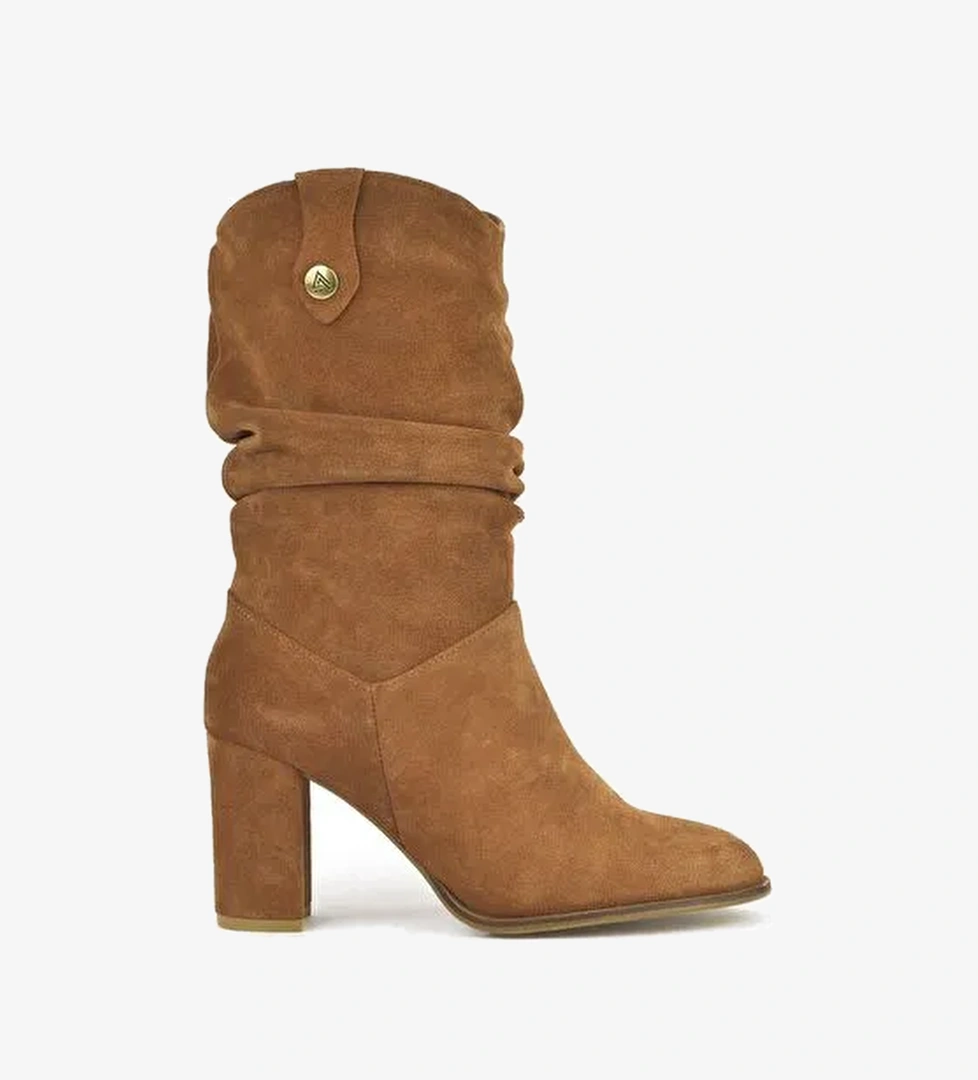 Ziya, Kadın Hakiki Deri Çizme 1531050Z25100670K Taba - Görsel 1