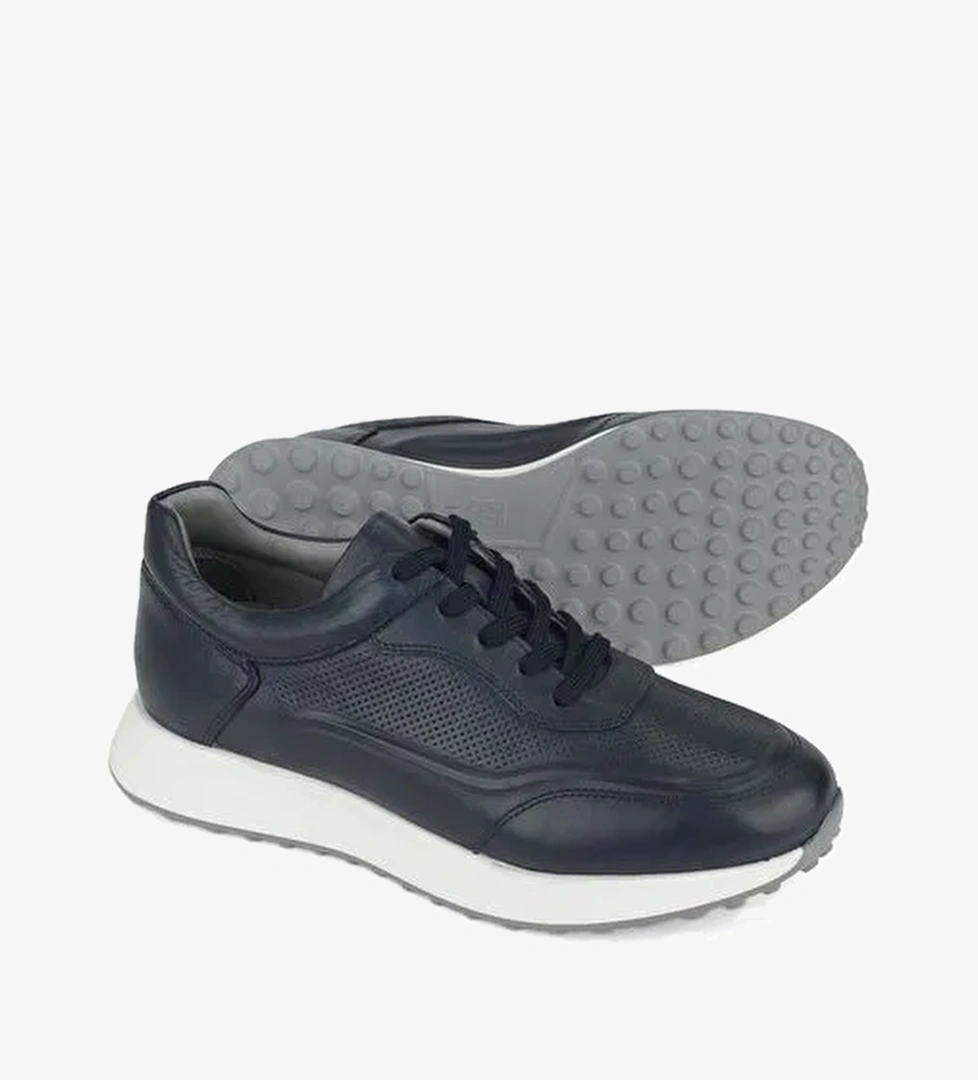 Ziya, Erkek Hakiki Deri Sneaker 1531026Z290 Lacivert - Görsel 1