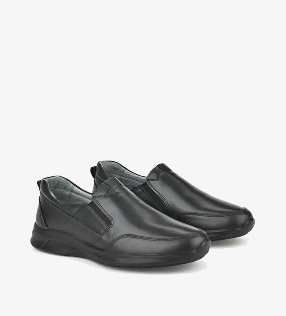 Ziya, Erkek Hakiki Deri Konfor Ayakkabı 1531055Z1060 Siyah - Görsel 1