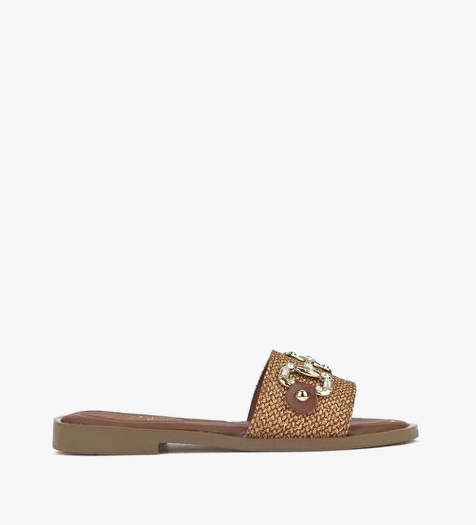 Ziya, Hasır Kadın Terlik 1511044Z5001 Taba - Görsel 1