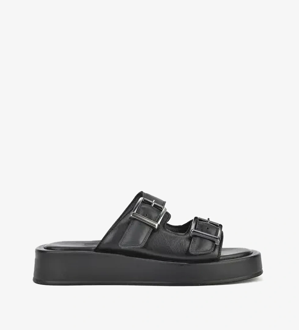 Ziya, Kadın Hakiki Deri Terlik 1511032Z5009 Siyah - Görsel 1