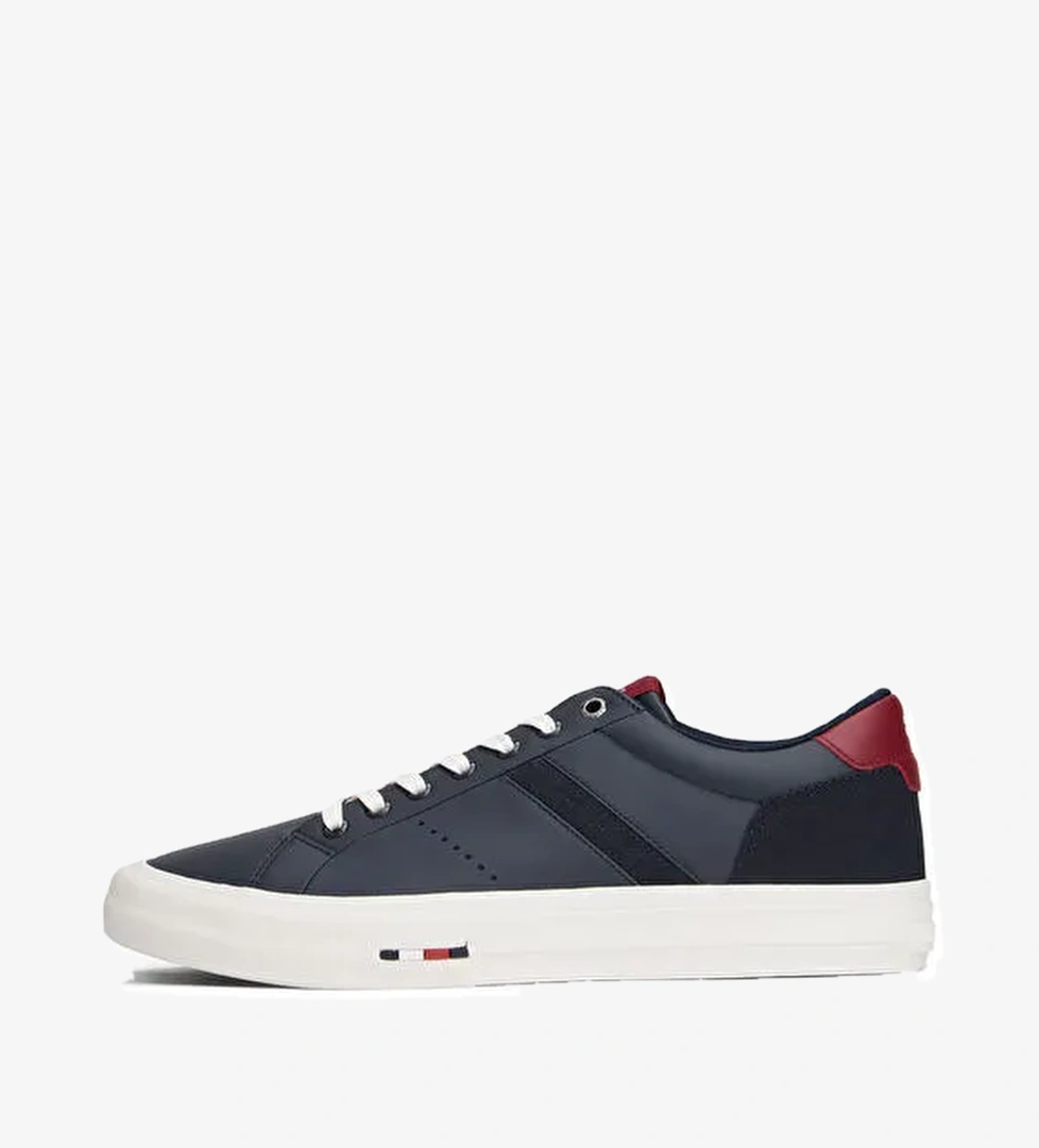 Tommy Hilfiger Lacivert Erkek Deri Sneaker TH HI VULC LTH STREET - Görsel 1