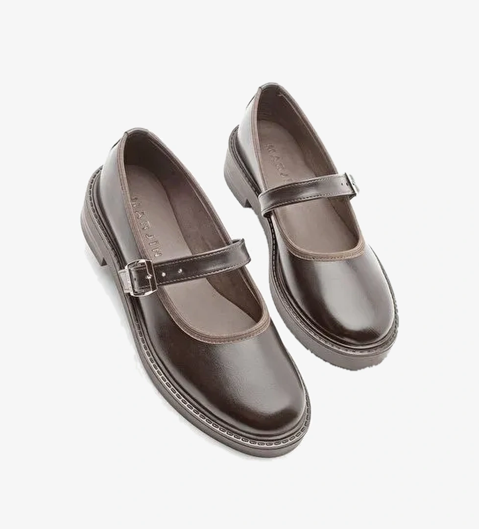 Kadın Loafer Bantlı Günlük Ayakkabı Norgi Kahve - Görsel 1