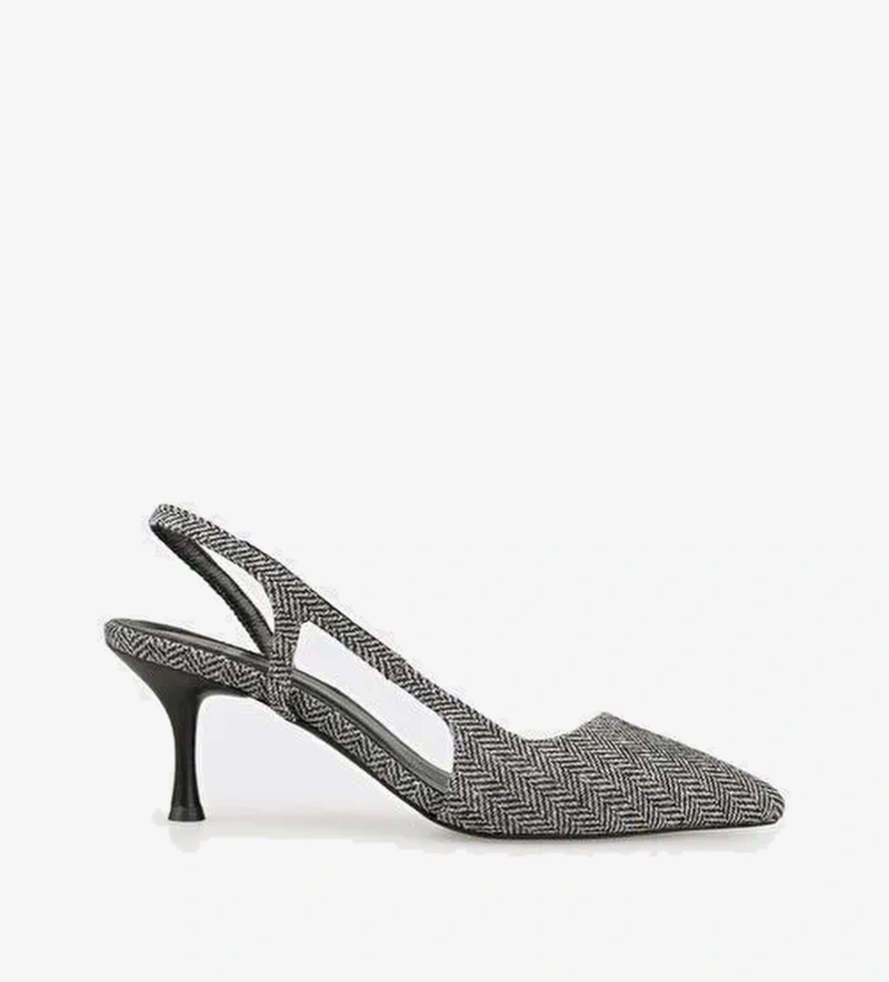 Gri Kadın Topuklu Ayakkabı - Görsel 1