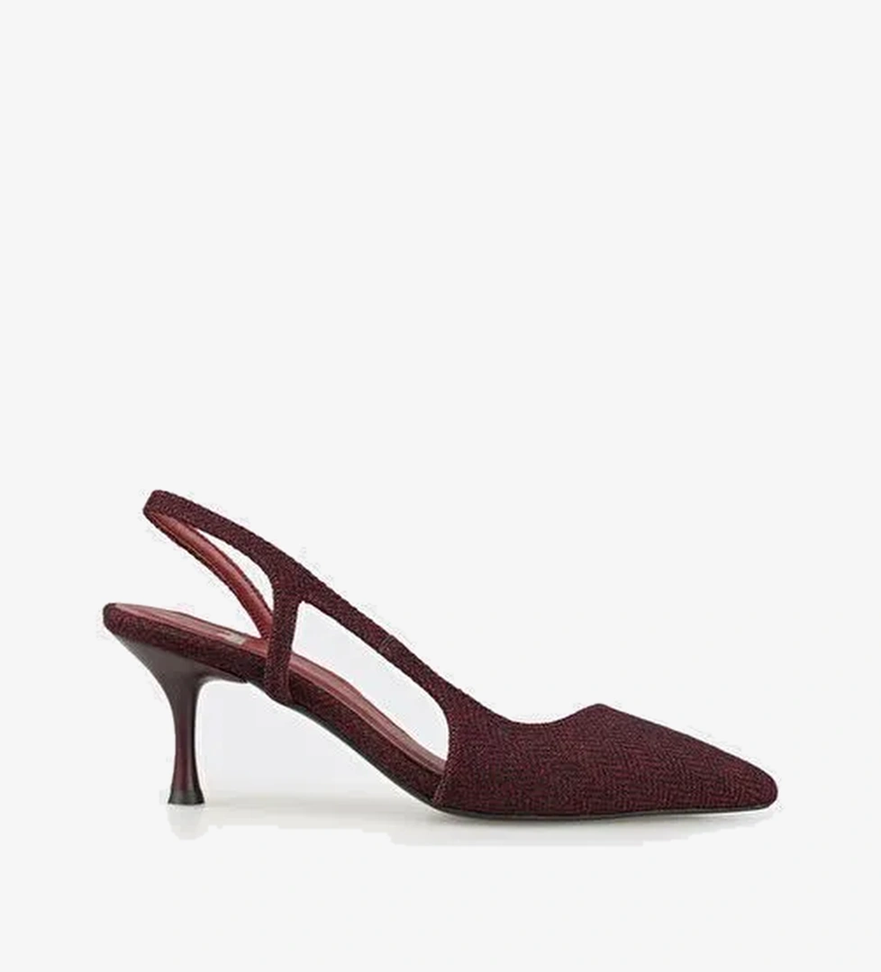 Bordo Kadın Topuklu Ayakkabı - Görsel 1