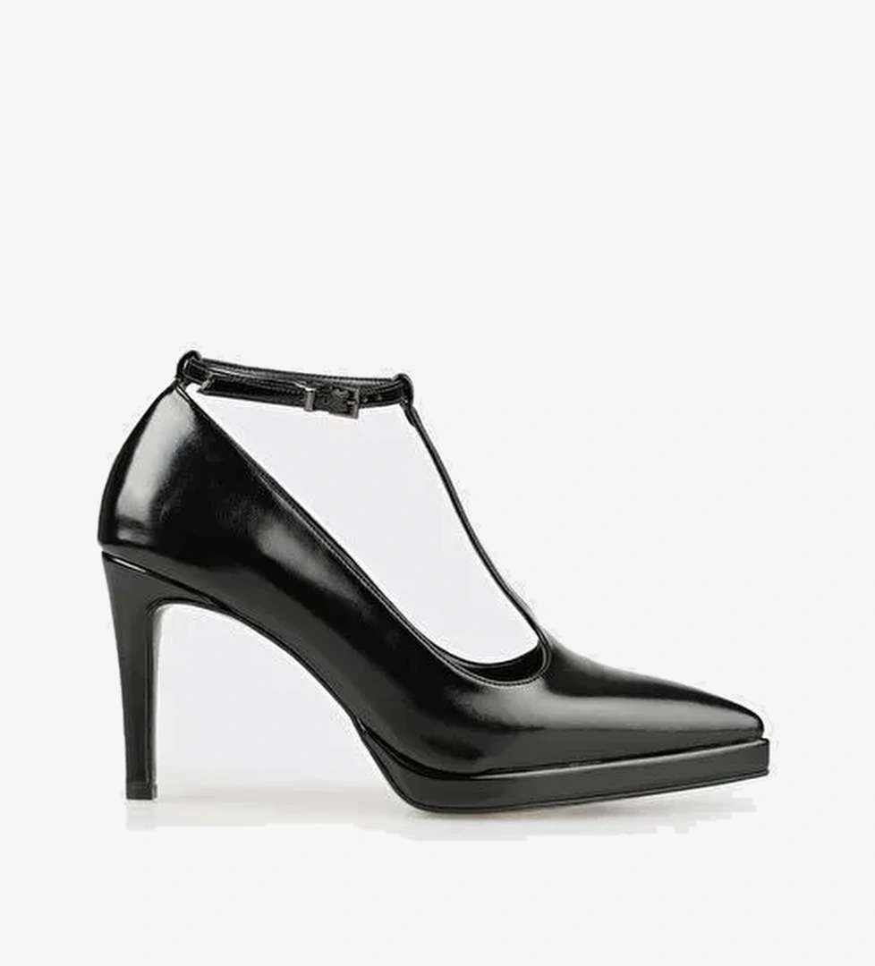 Siyah Kadın Yüksek Topuk Ayakkabı - Görsel 1