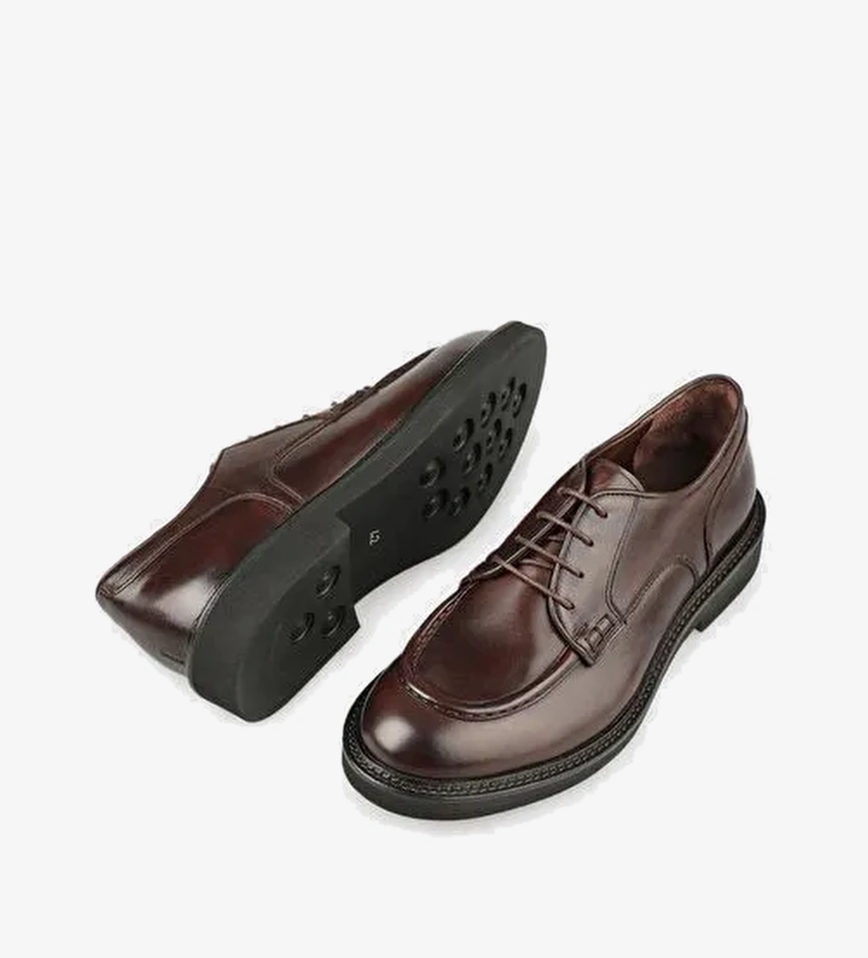 Kahve Deri Erkek Günlük Ayakkabı - Görsel 1