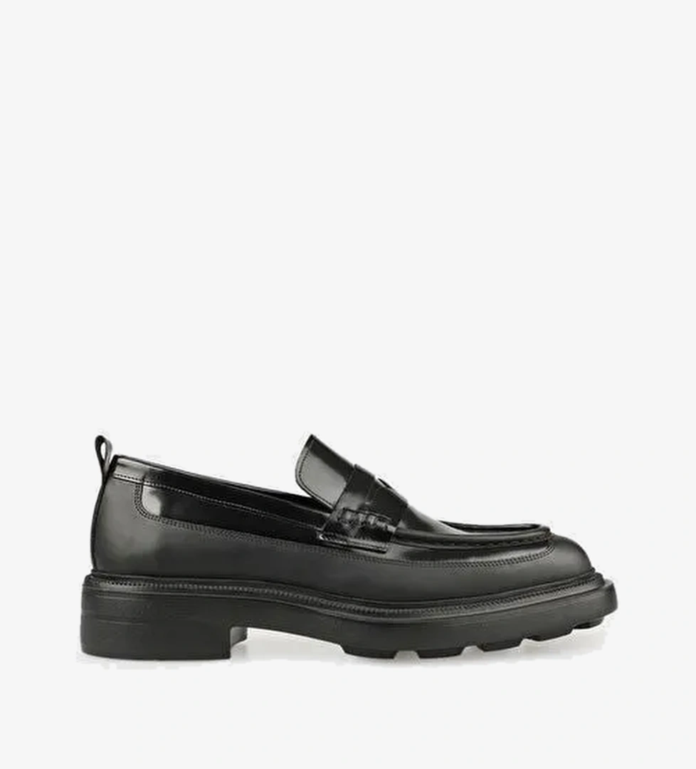 Siyah Deri Erkek Günlük Ayakkabı - Görsel 1