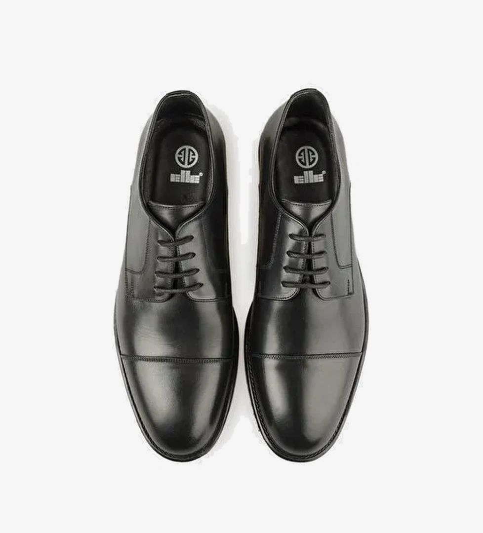 Siyah Deri Erkek Klasik Ayakkabı - Görsel 1