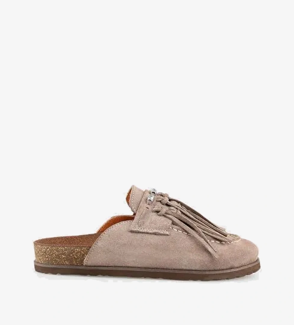 Vizon Deri Kadın Terlik - Görsel 1