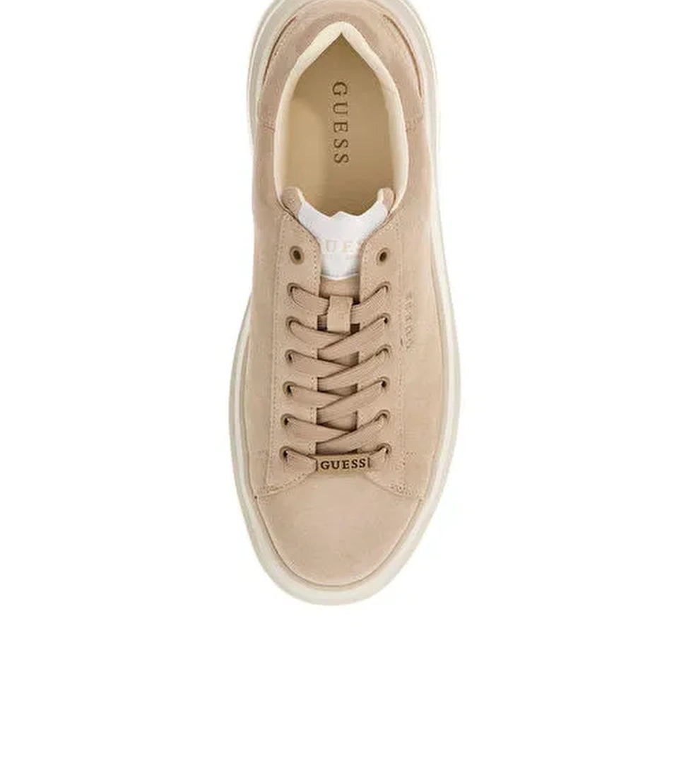 Guess Bej Erkek Deri Sneaker ELBA