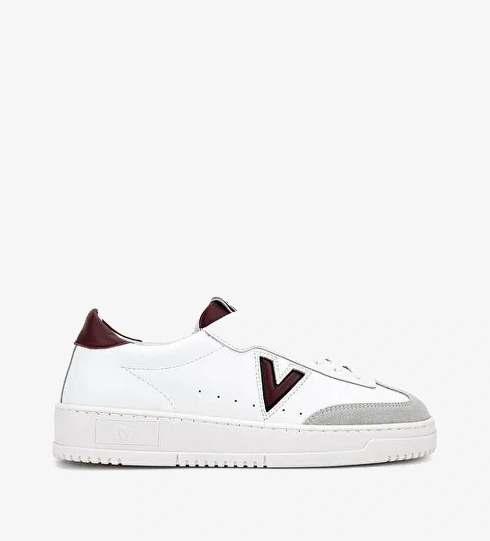 Mario Valentino Kadın Hakiki Deri Beyaz/Bordo Sneakers & Spor Ayakkabı - Görsel 1