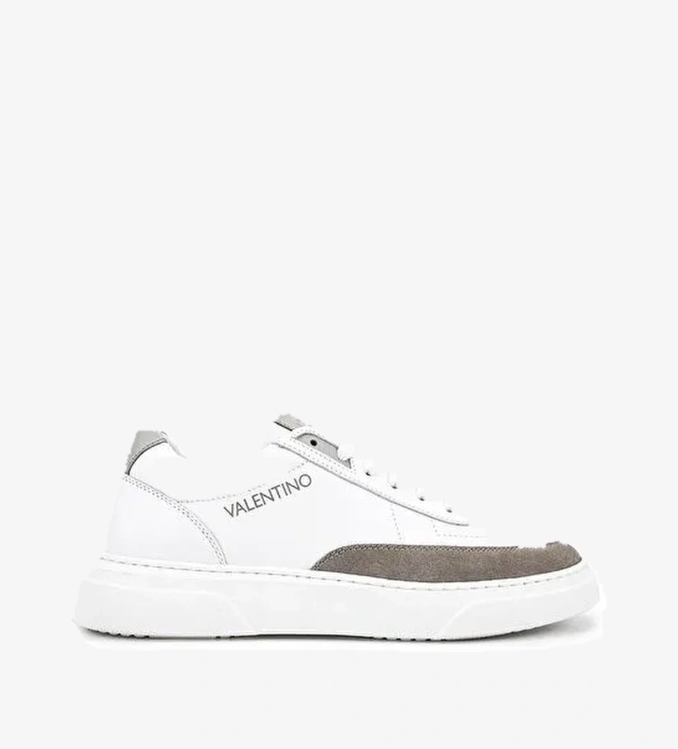 Mario Valentino Erkek Hakiki Deri Beyaz/Buz Beyaz Sneakers & Spor Ayakkabı - Görsel 1