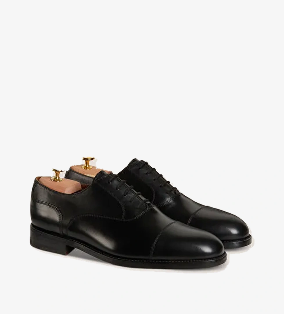Velasca Siyah Erkek Deri Klasik Ayakkabı Giacalustra - Görsel 1