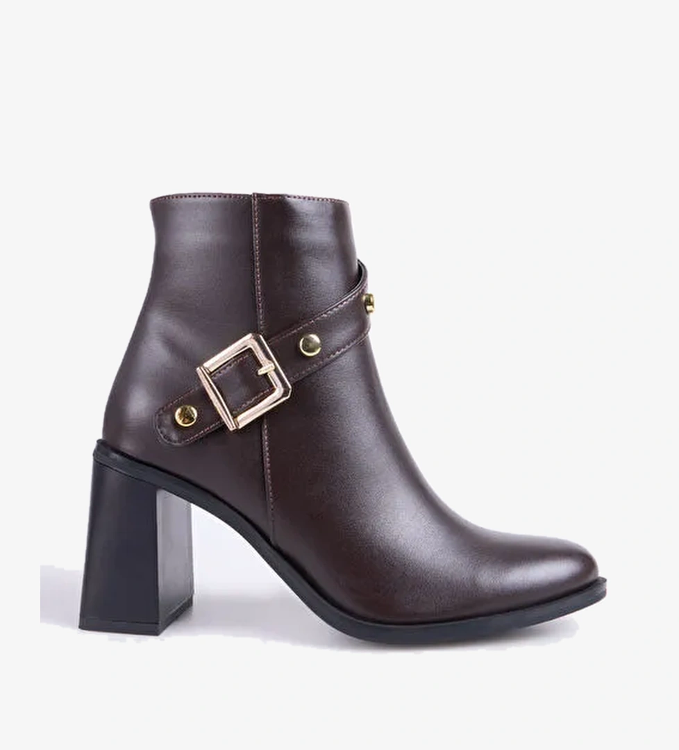 Fabrika Kahverengi Kadın Topuklu Bot BLOCK-BLENID