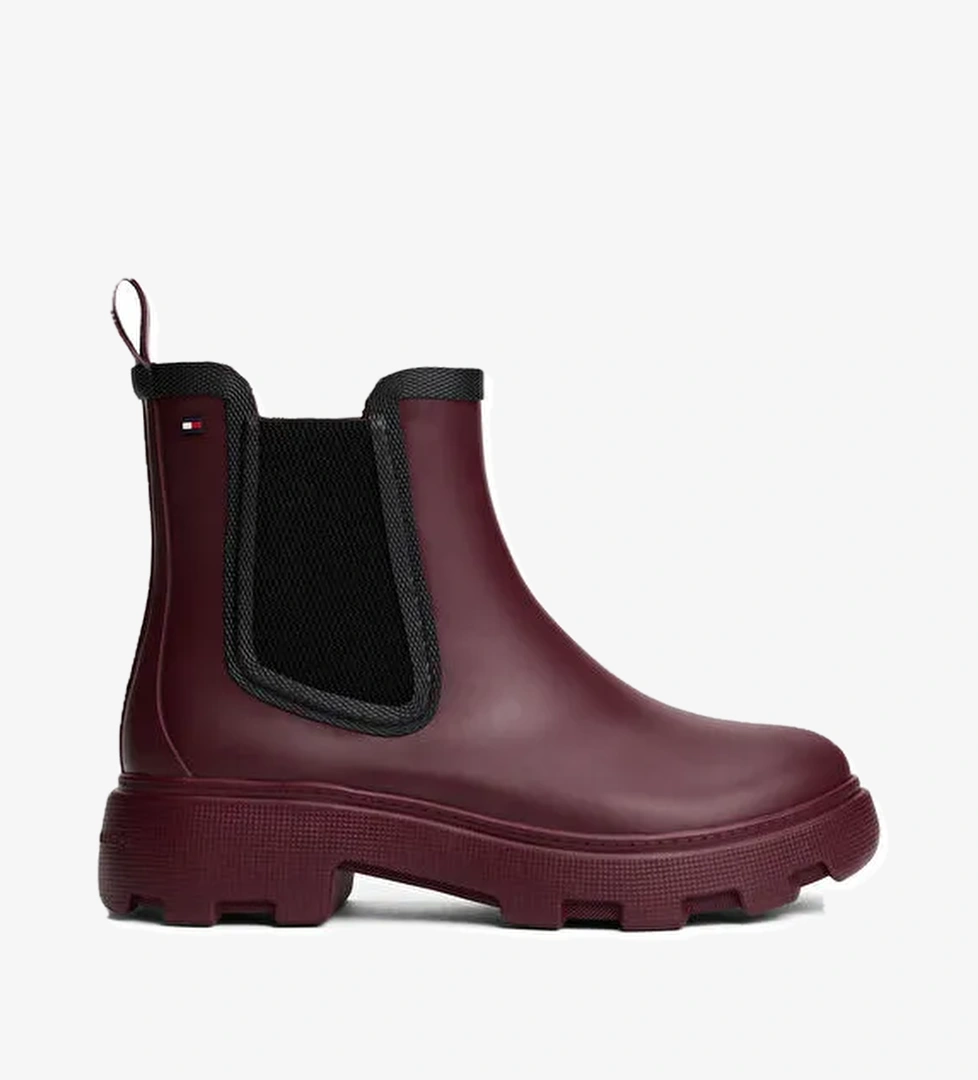 Tommy Hilfiger Bordo Kadın Yağmur Botu FW0FW08974H04 - Görsel 1