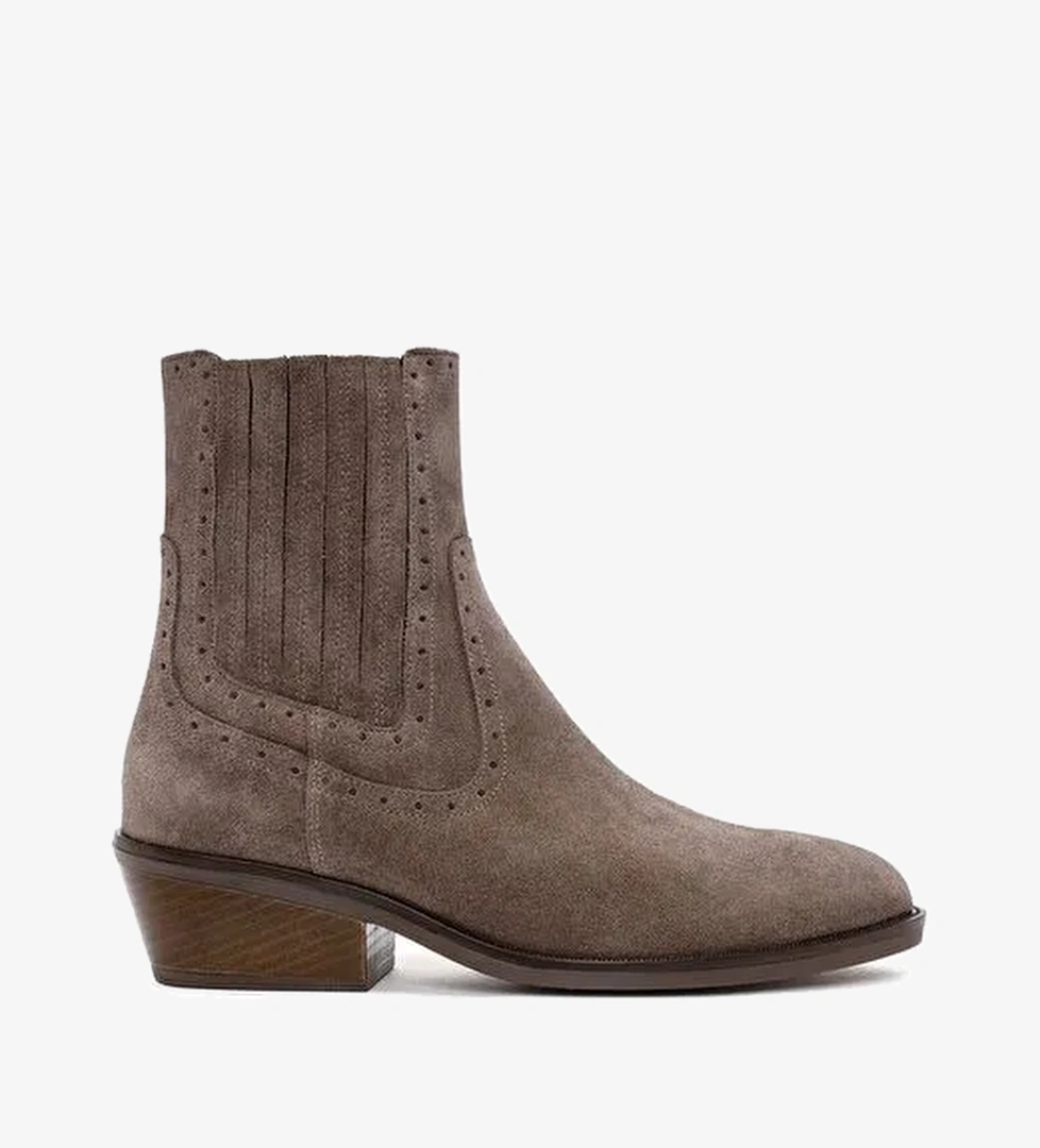 Kadın Vizon Süet Deri Kovboy Bot 25WFD200510 - Görsel 1