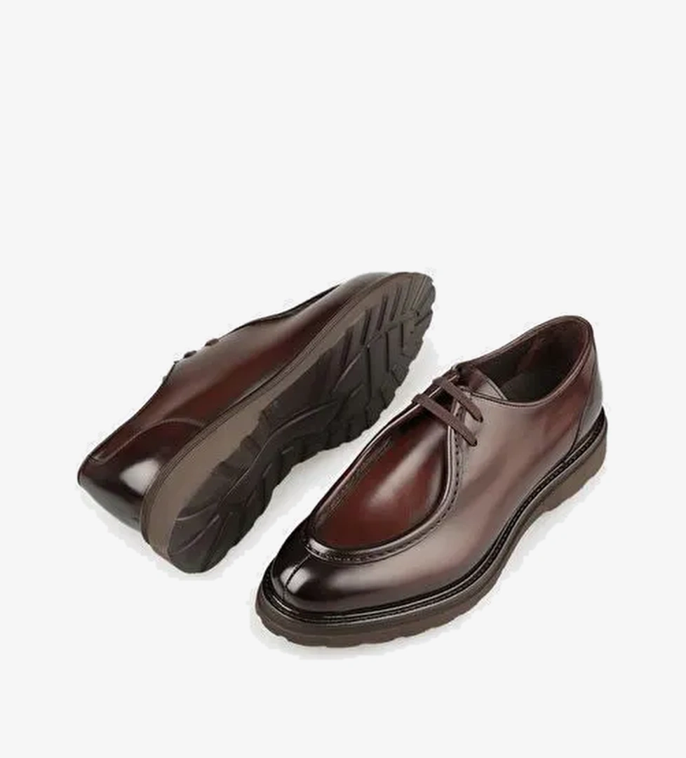 Kahve Deri Erkek Günlük Ayakkabı - Görsel 1