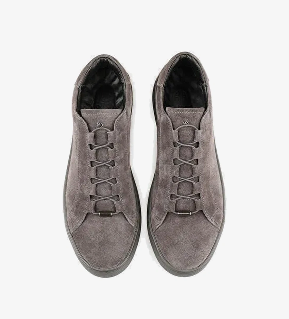 Antrasit Deri Erkek Günlük Ayakkabı - Görsel 1