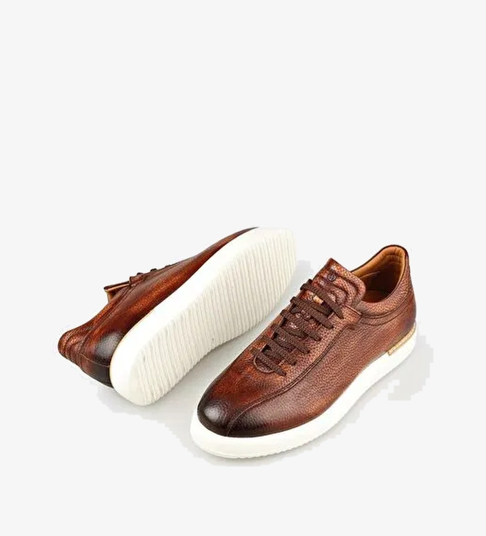 Taba Deri Erkek Günlük Ayakkabı - Görsel 1