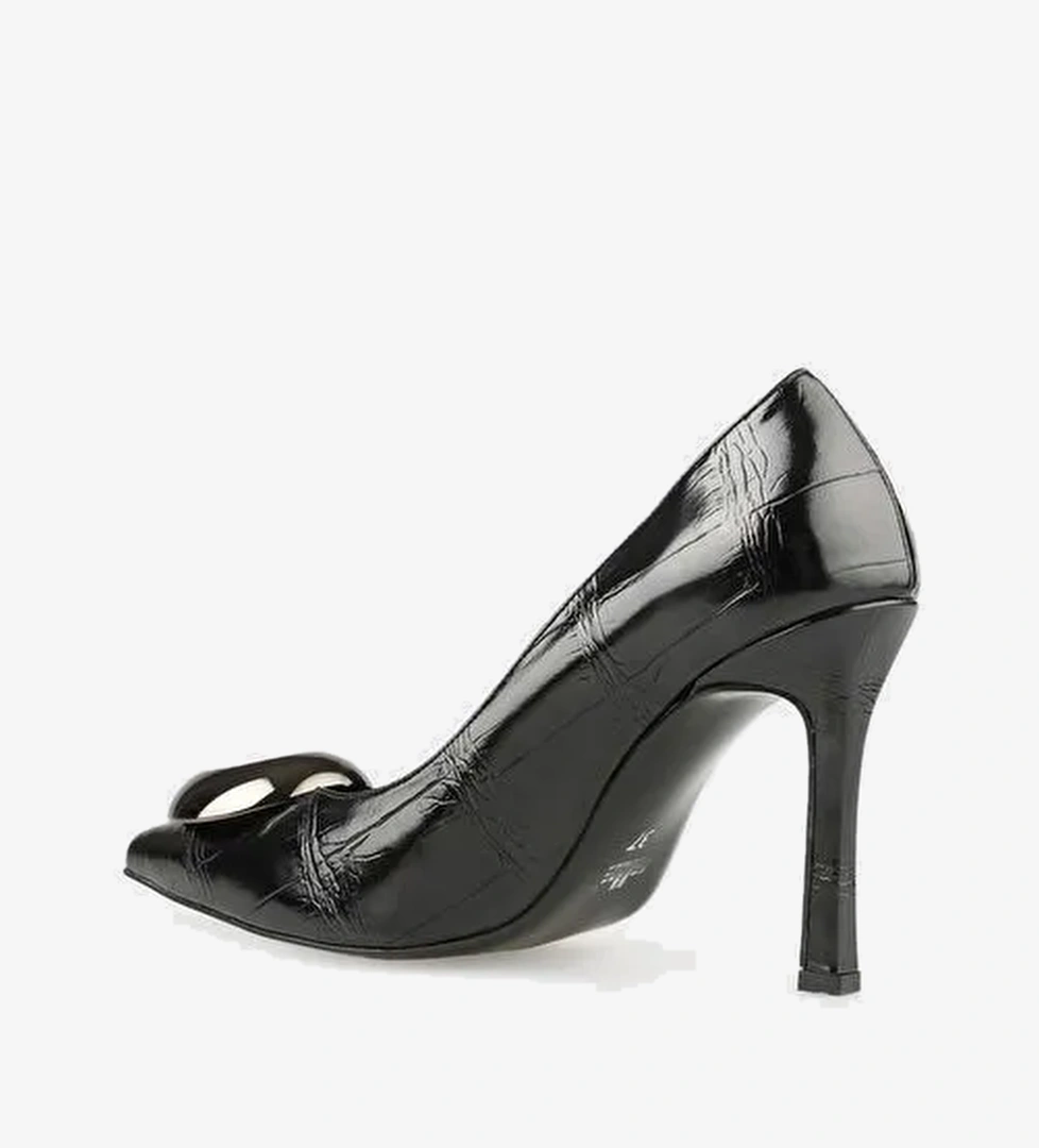 Siyah Kadın Yüksek Topuk Ayakkabı - Görsel 1
