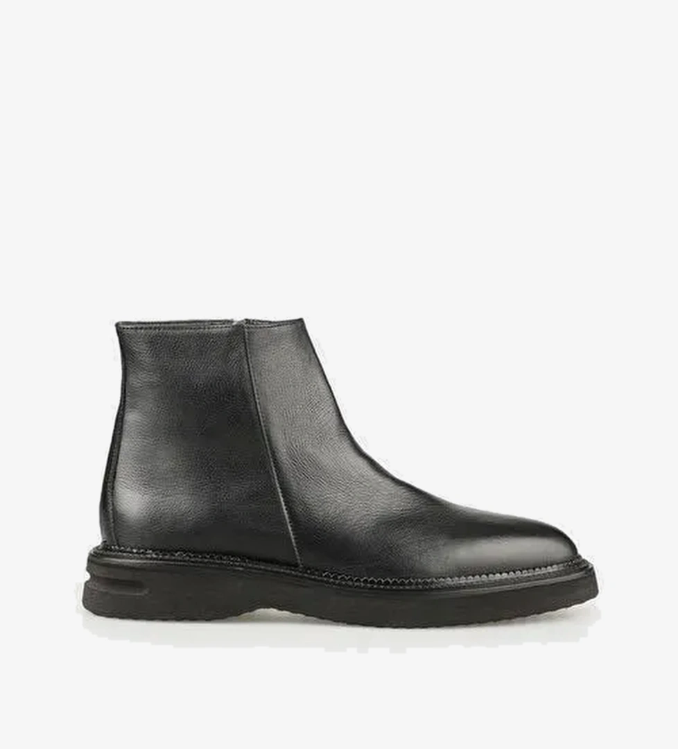 Siyah Deri Erkek Klasik Bot - Görsel 1