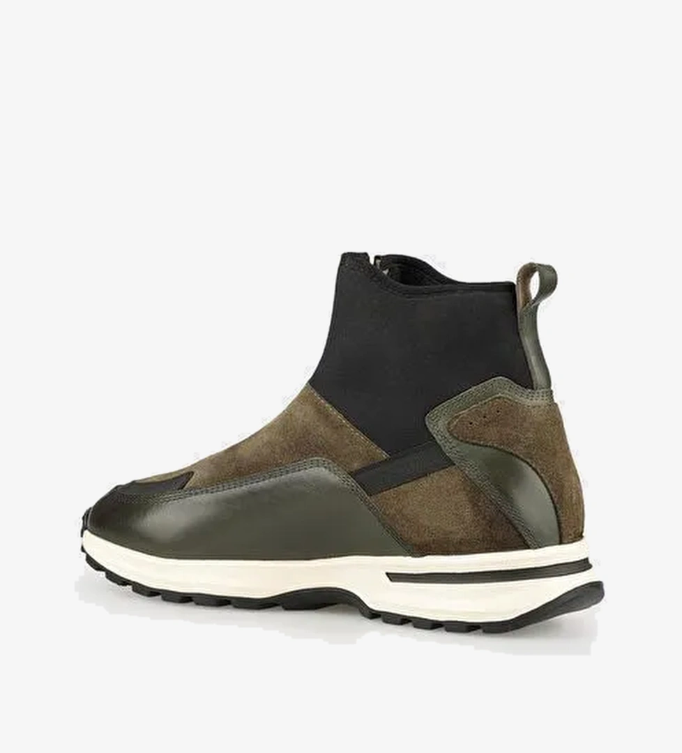 Haki Deri Erkek Spor Bot - Görsel 1