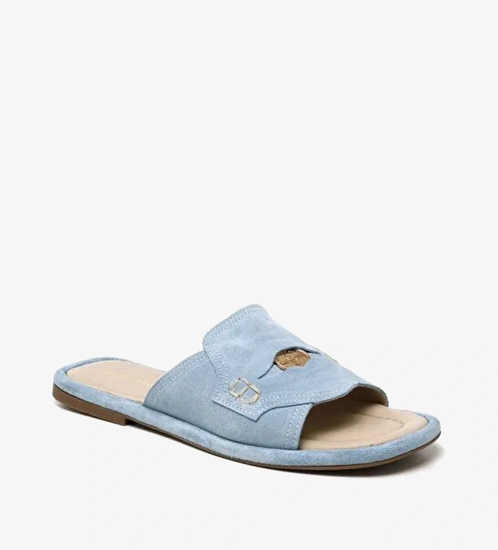 Kadın Terlik RC-25Y-001-R29635 John May Bebe Mavi Süet - Görsel 1