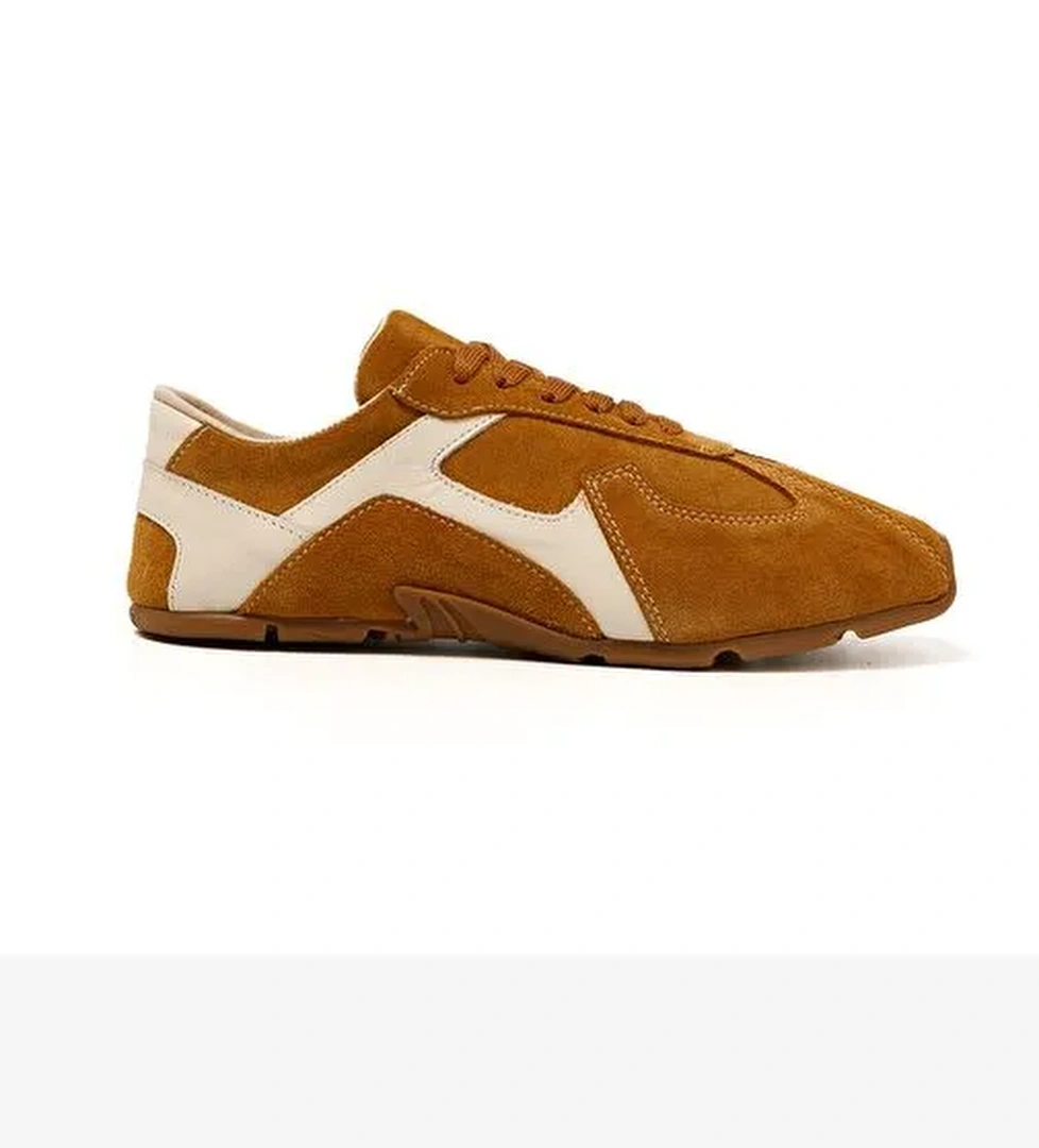 Kadın Sneaker ( Günlük) RC-25Y-187-MIU1005 John May Taba Süet-Bej Cilt - Görsel 1