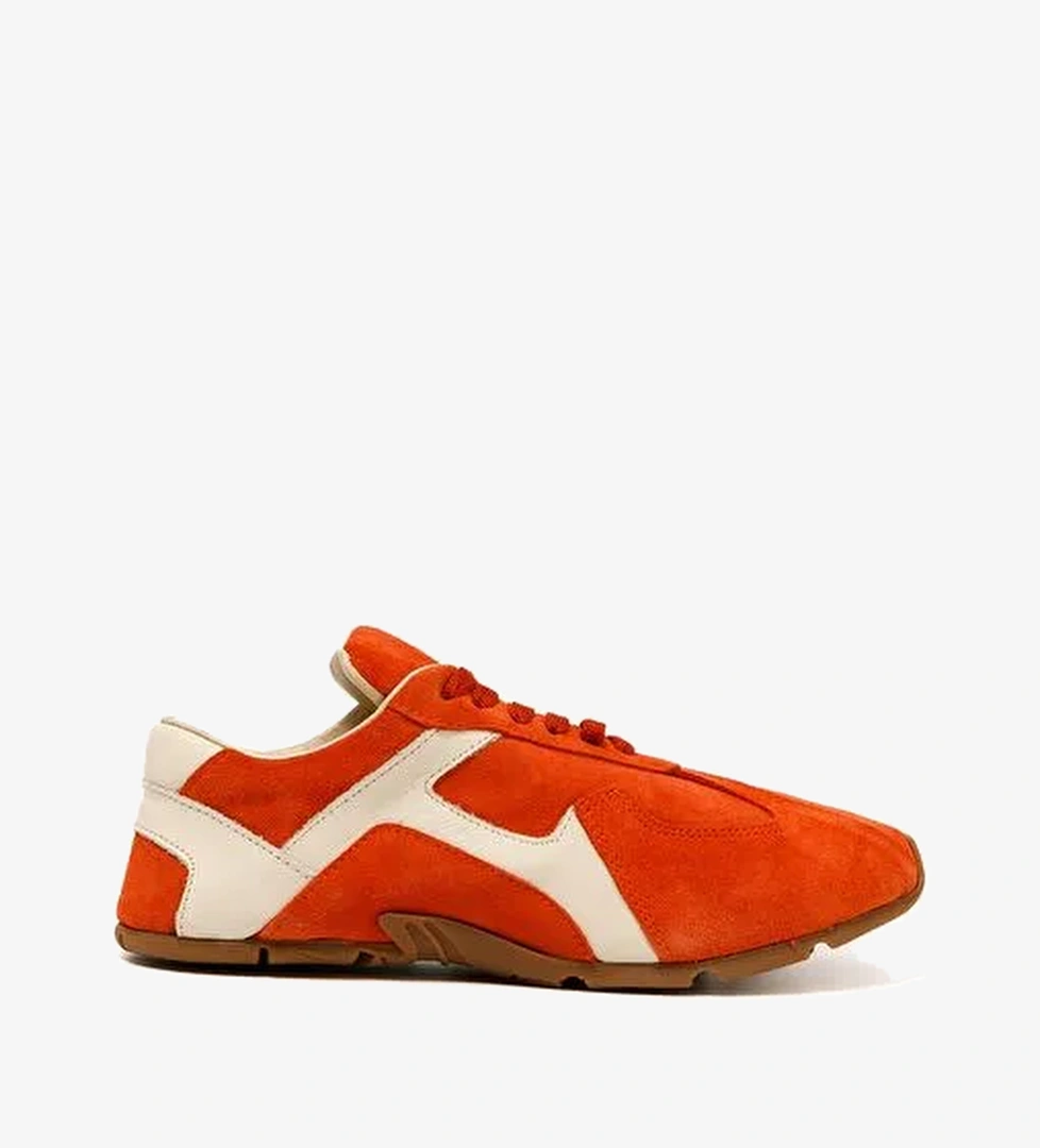 Kadın Sneaker ( Günlük) RC-25Y-187-MIU1005 John May Oranj Süet-Bej Cilt - Görsel 1