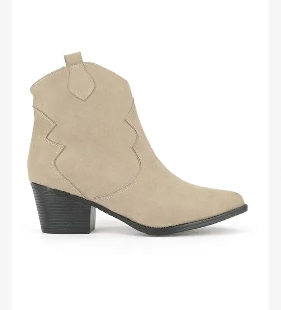 Ziya, Kadın Kovboy Bot 1531044Z4005 Vizon - Görsel 1