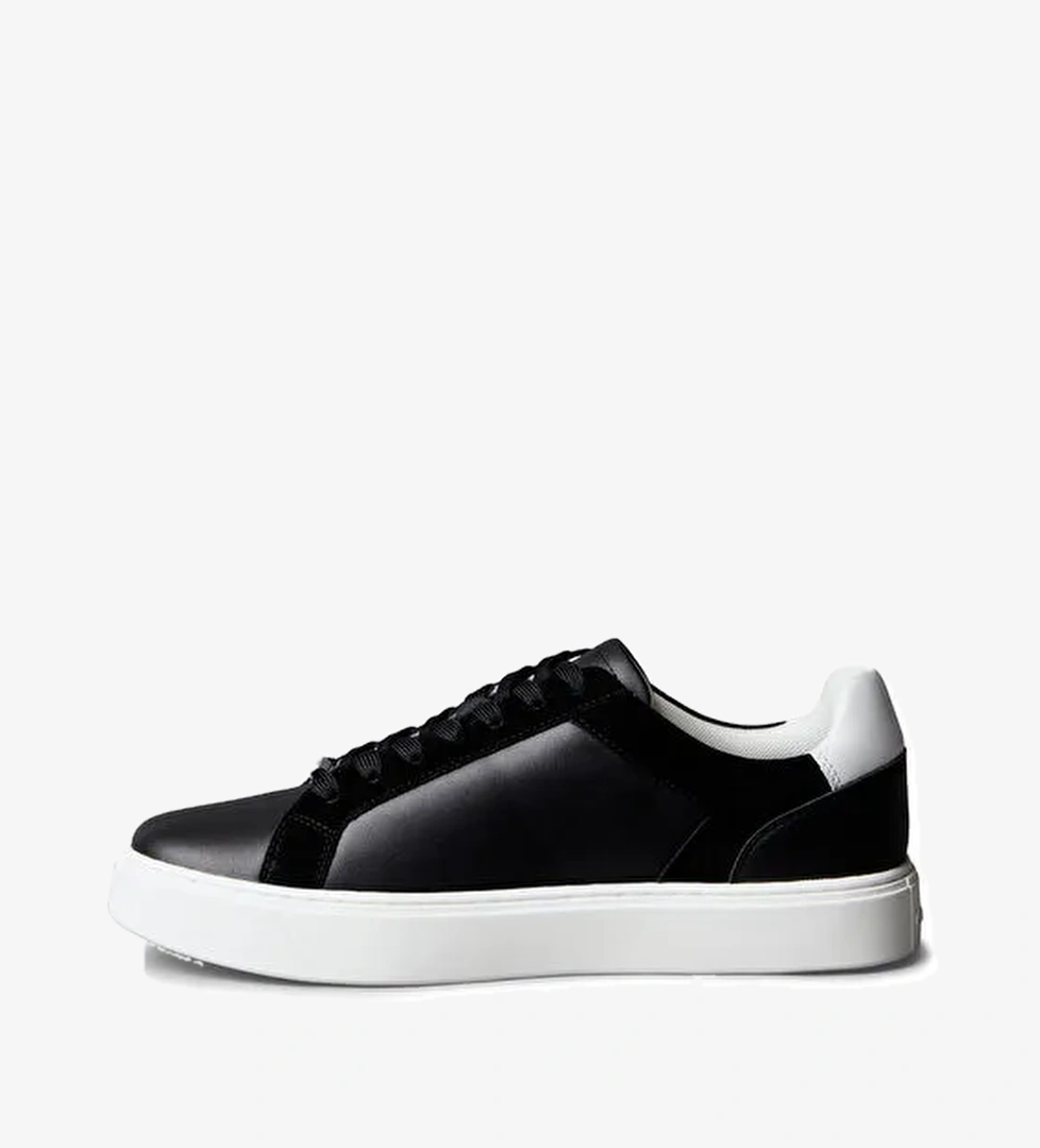 Calvin Klein Beyaz Erkek Sneaker CLASSIC CUPSOLE LACEUP TAPE LTH - Görsel 1