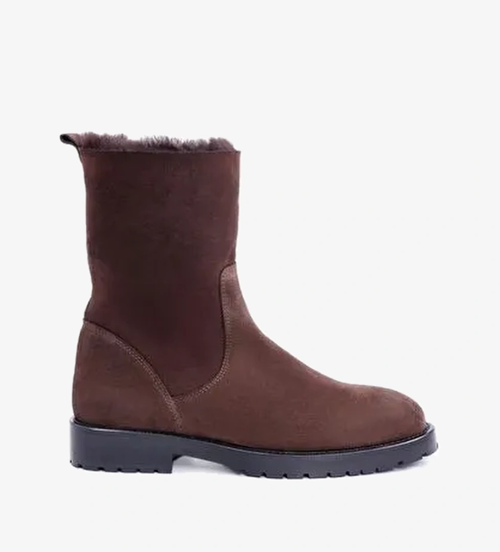 İçi Kürklü Deri Uzun Bot - Görsel 1