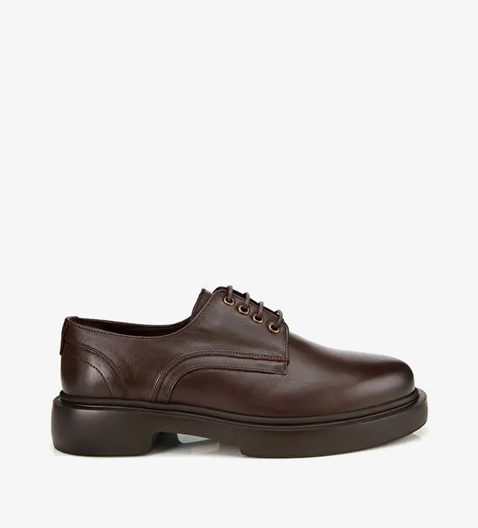 Erkek Deri Kahverengi Bağcıklı Günlük Ayakkabı 02AYH311840A480 - Görsel 1