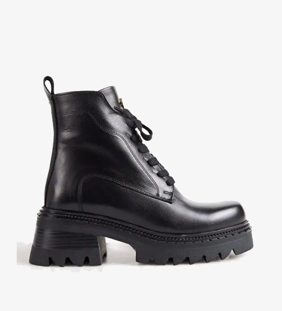 Fabrika Siyah Kadın Deri Bot D-ELLERY-DEVIN