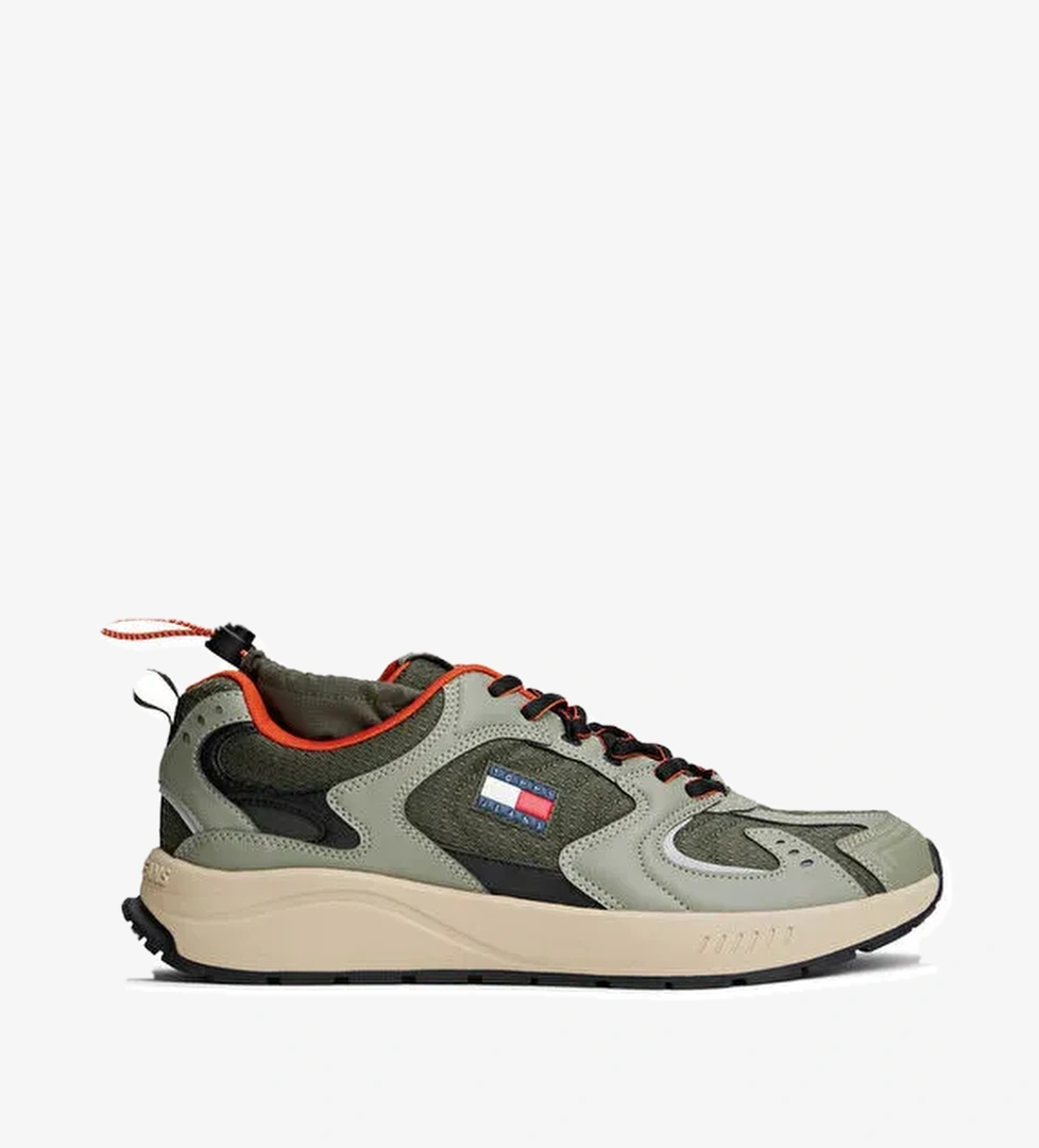 Tommy Hilfiger Haki Erkek Sneaker TJM RUNNER MIX MATERIAL