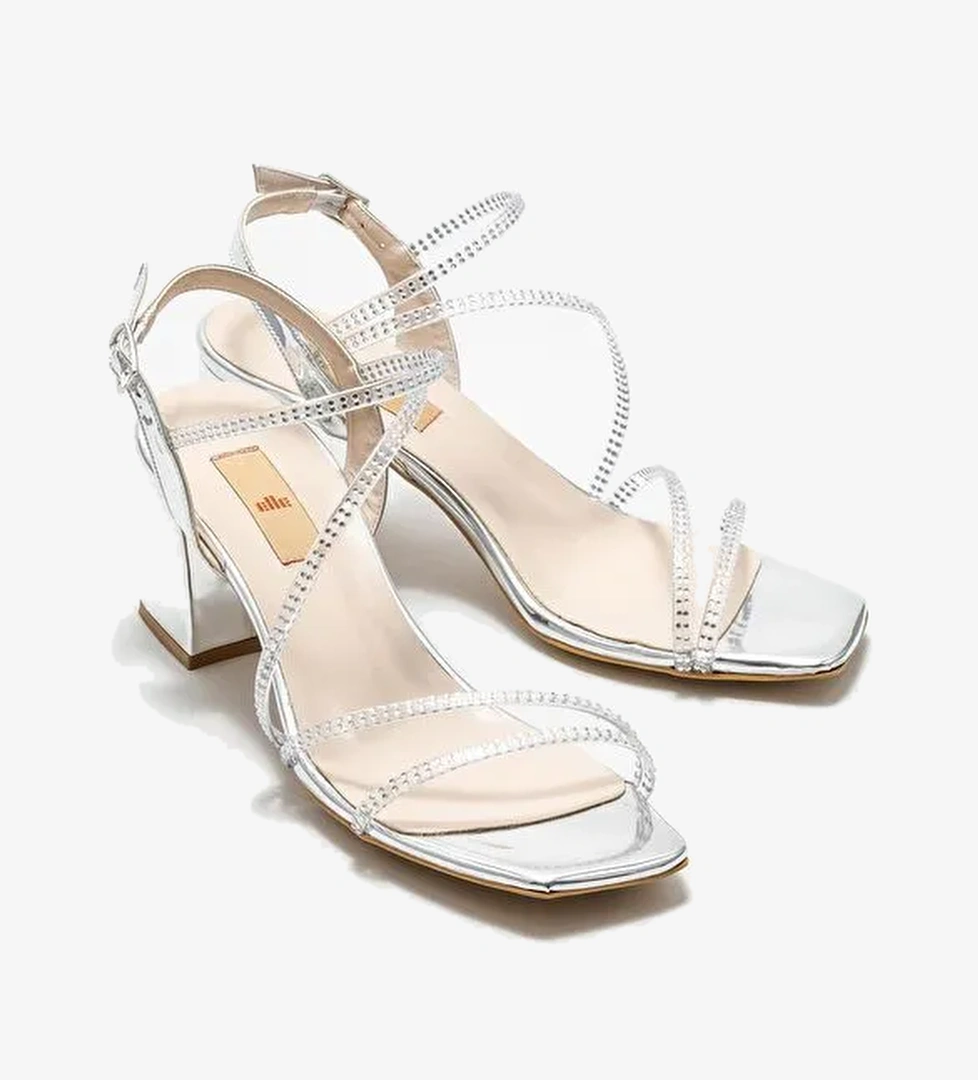 Lame Kadın Topuklu Sandalet - Görsel 1