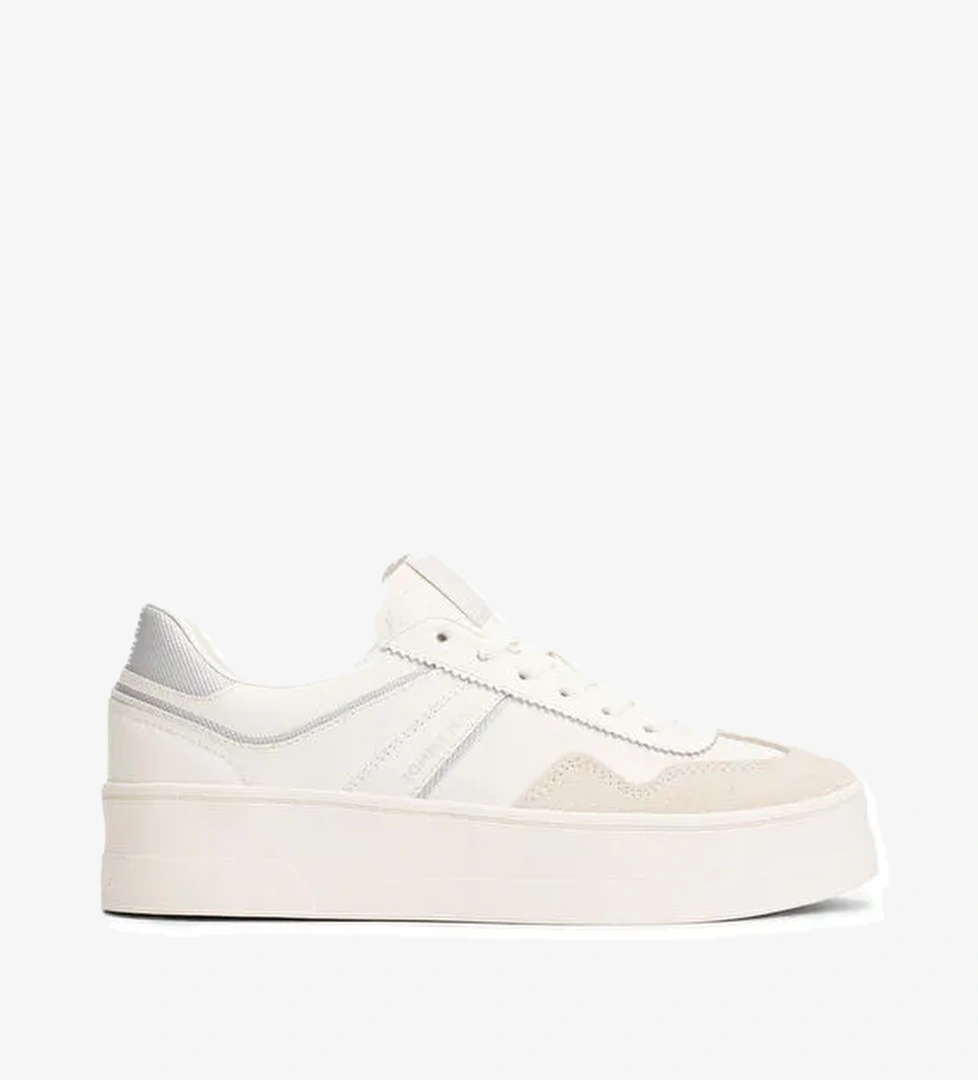 Tommy Hilfiger Krem - Gümüş Kadın Sneaker EN0EN02807 - Görsel 1