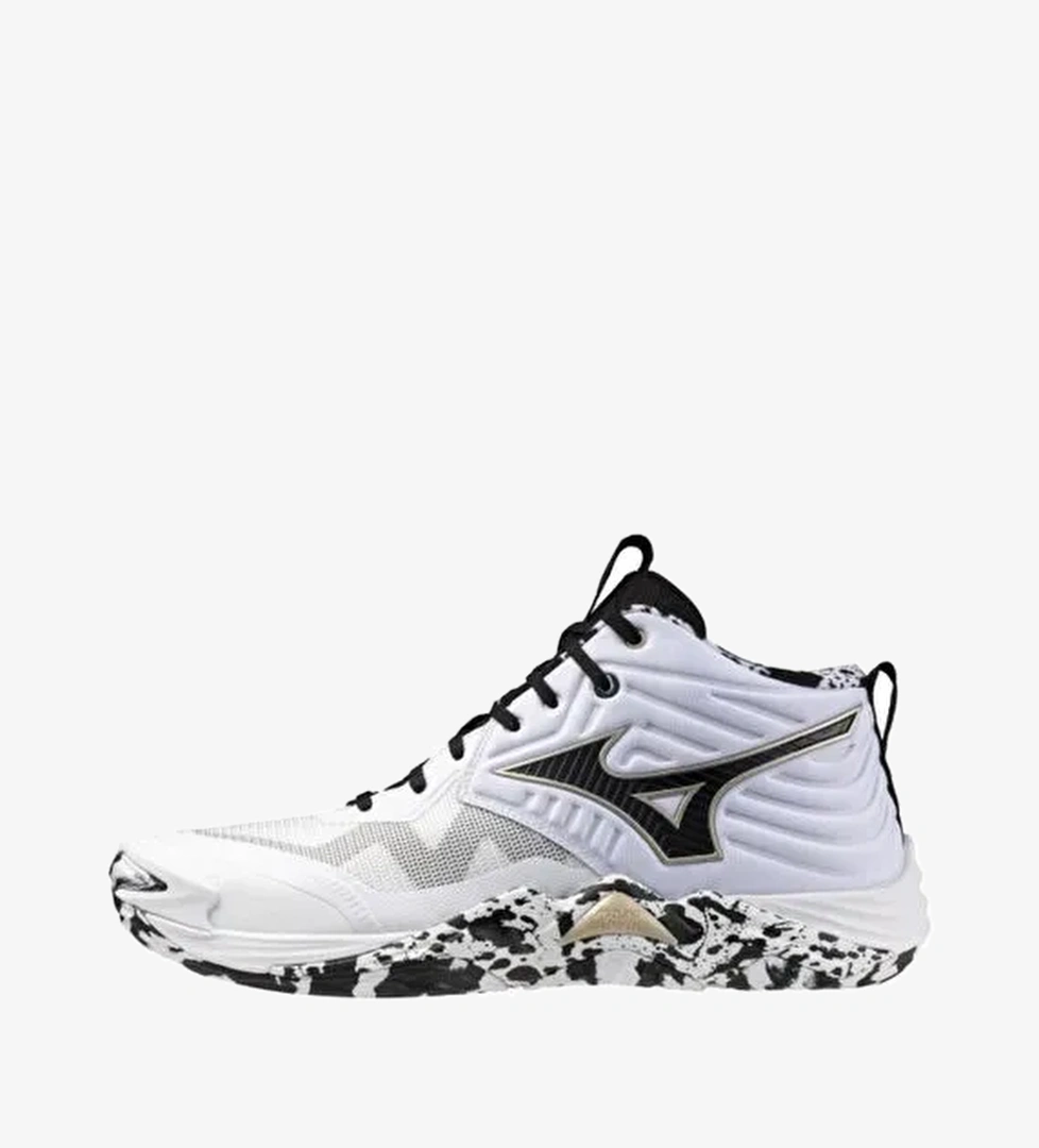 Wave Momentum Elite MID Unisex Voleybol Ayakkabısı Beyaz / Desenli - Görsel 1