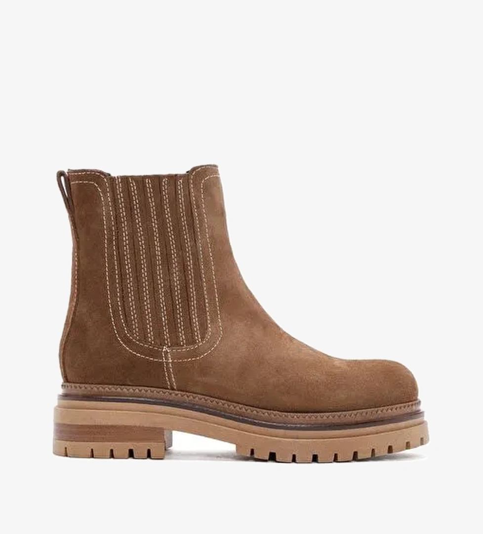 Kadın Taba Süet Deri Chelsea Bot 25WFD180210 - Görsel 1