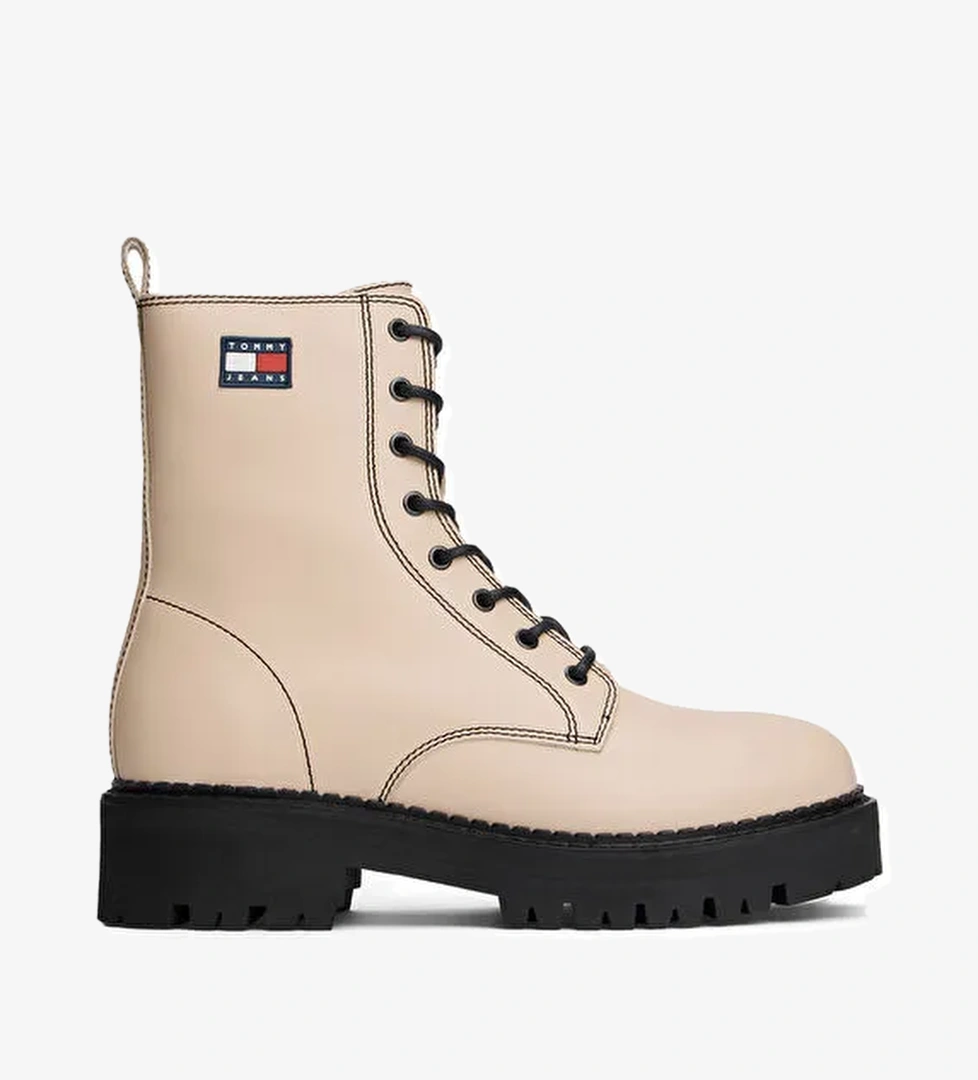 Tommy Hilfiger Bej Kadın Deri Bot EN0EN02907AES - Görsel 1