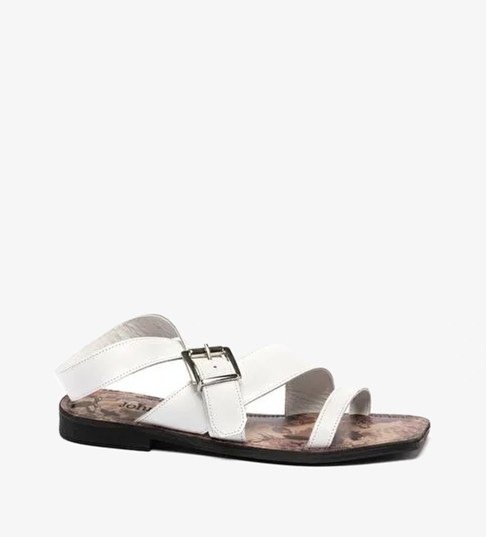 Kadın Sandalet ES- COS-13 BYZ John May Beyaz - Görsel 1