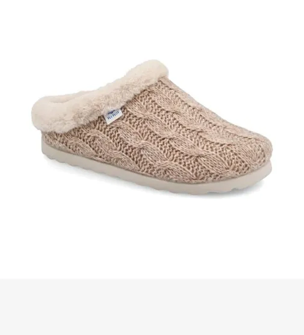 Kadın Terlik/ Panduf ( Ev ) B3 W64 UZ Fly Flot CLOTH WOMAN SLIPPER 6009-Beige - Görsel 1