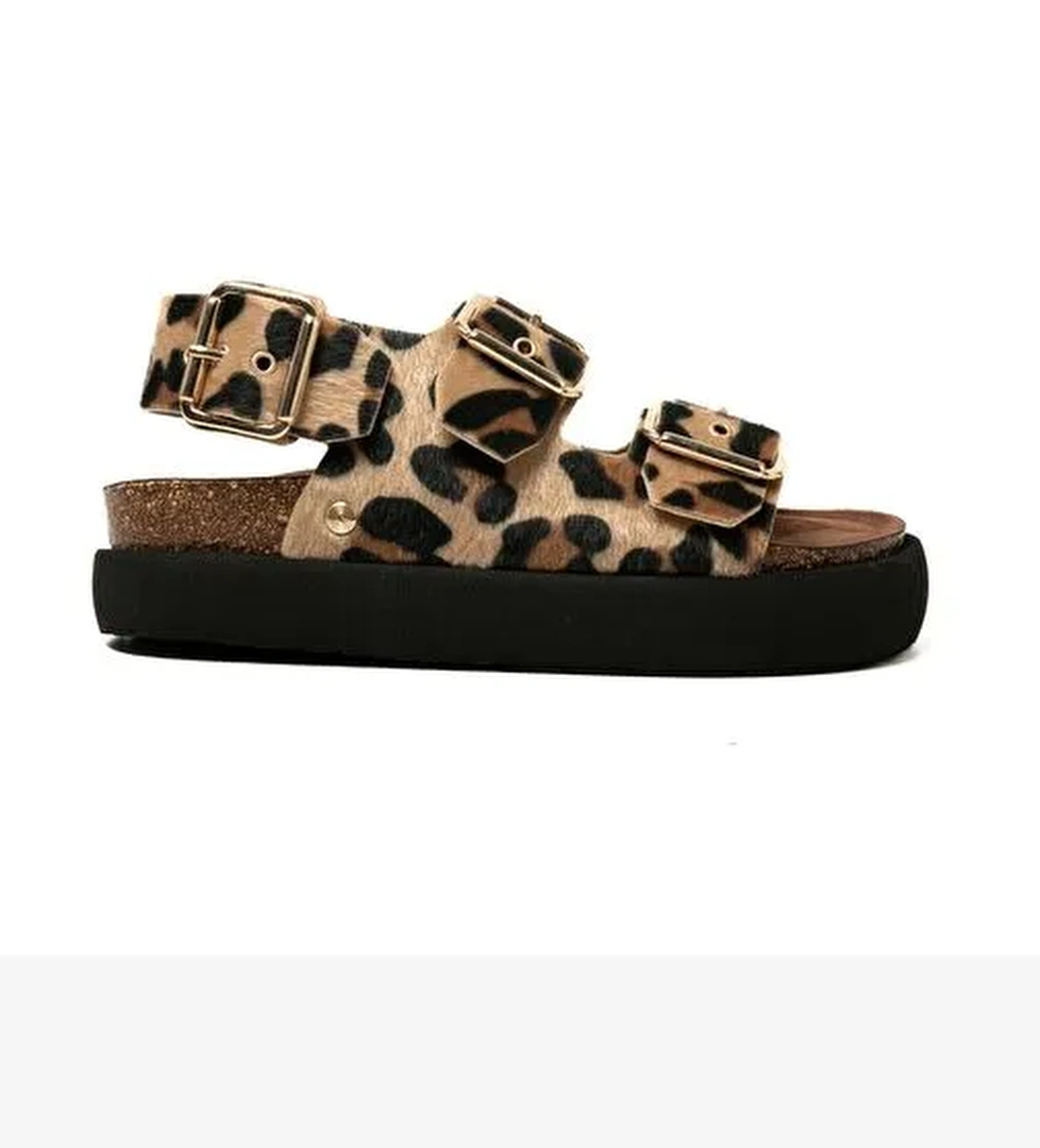 Kadın Terlik FELINA G106330 Genuins Vegan Leopard - Görsel 1